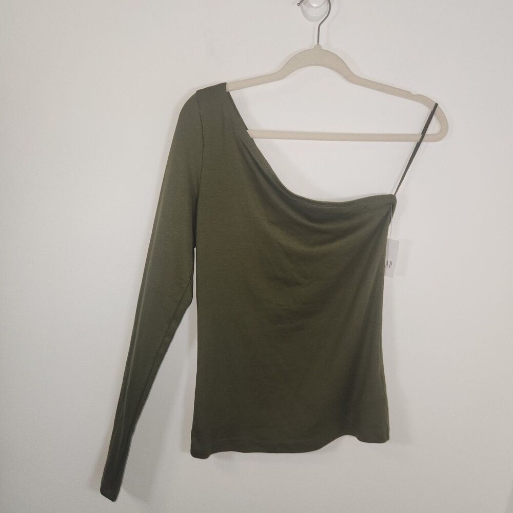 Gap One-Shoulder Modern T Army Jacket Green Medium Tall NWT
